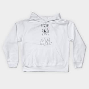 Rescue Dog, Adopt Don't Shop, Animal Rescue Kids Hoodie